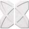 Ekena Millwork Titus Architectural Grde PVC Contemporary Ceiling Medallion, Two Piece, 18"OD x 3"ID x 6 1/4"C x 1"P CMP18TS2-03000 - alternate 1